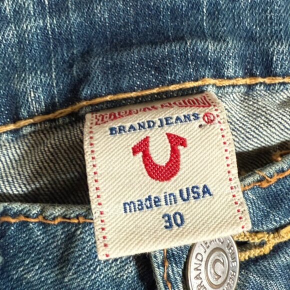 True Religion Womens Bootcut Flare Jeans Y2K Stone Wash Sz 30 Made USA Y2K NWT - Picture 7 of 14